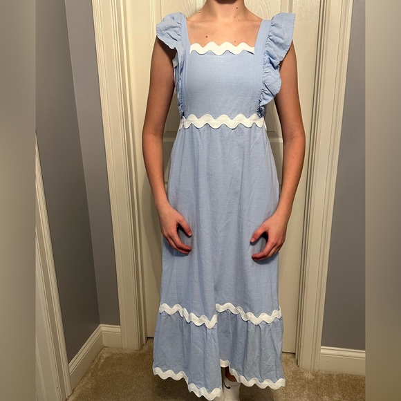 Zesica Dresses & Skirts - Blue Dress with Ruffle Details